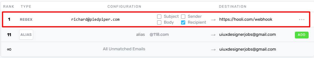 rules routing webhook example